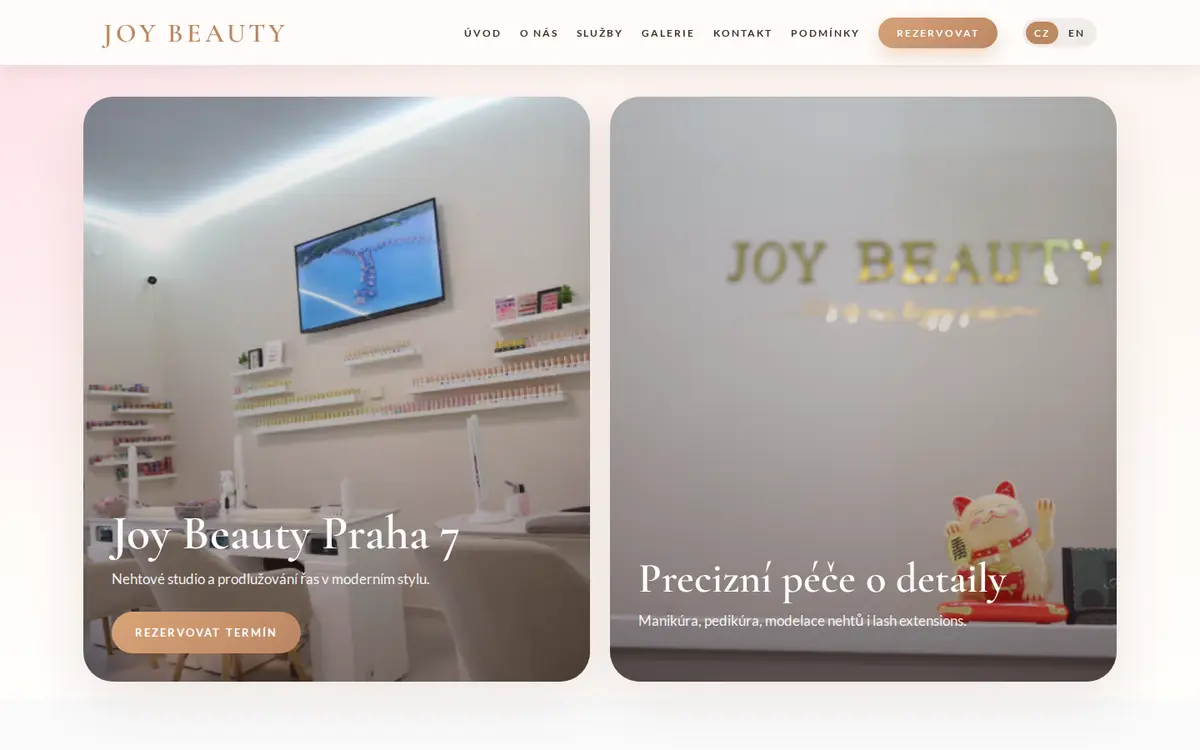 JoyBeauty website homepage